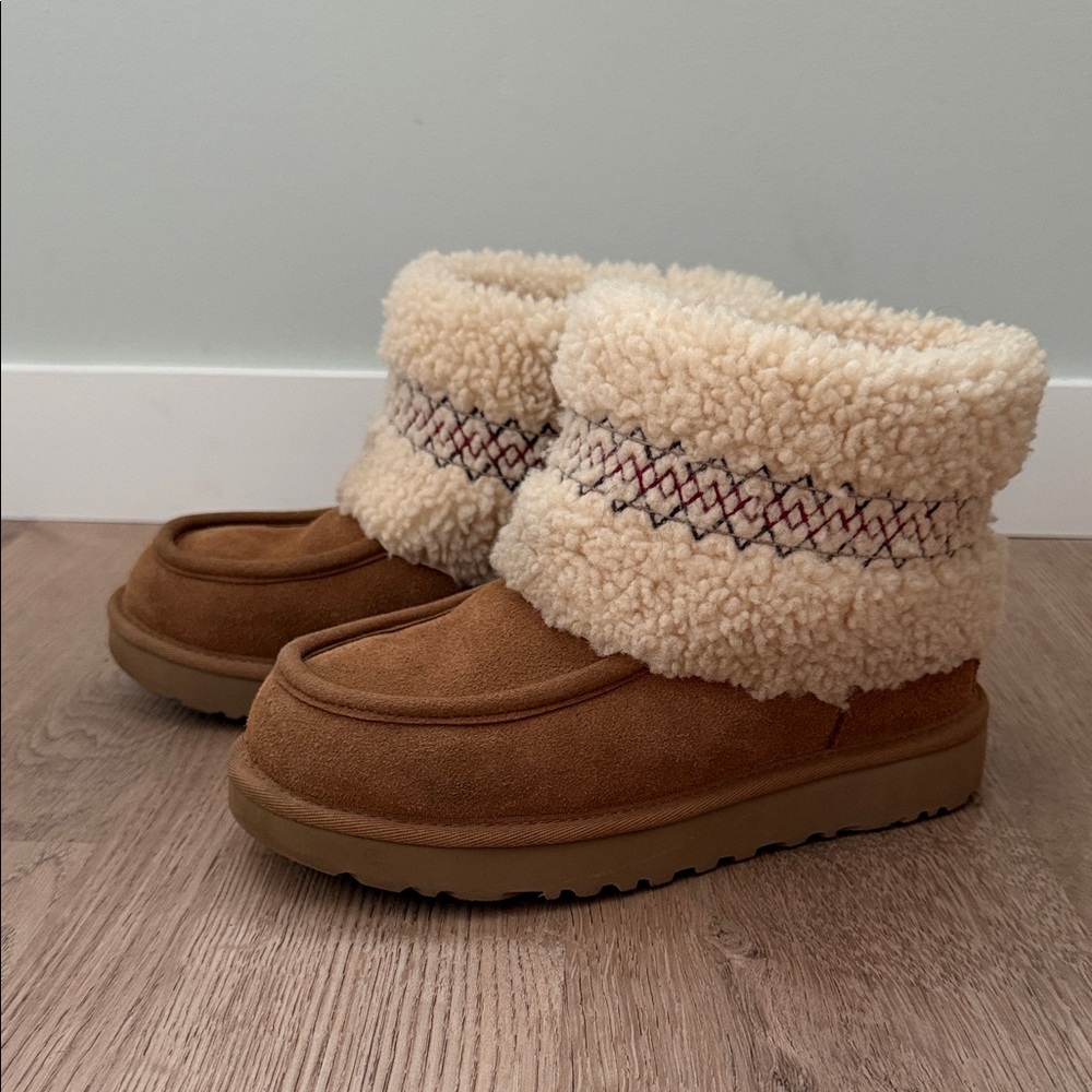 UGG Tan and Cream Winter Boots